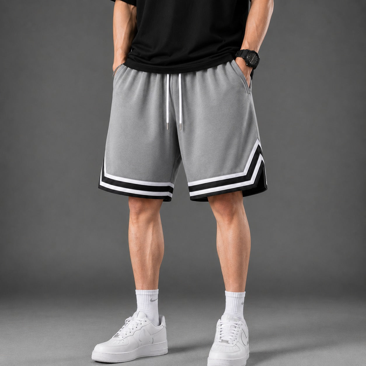 Shorts Bennett™ with Drawstring Waist and Athletic Trim