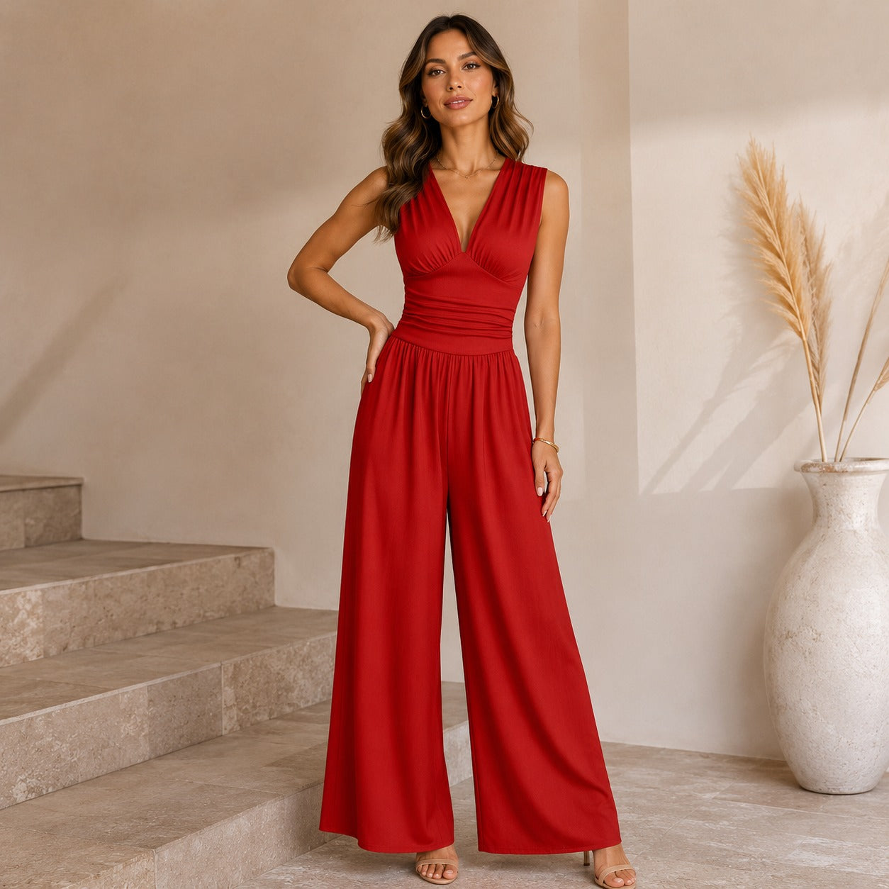 Alessie™ Wide-Leg Jumpsuit with a Defined Waist