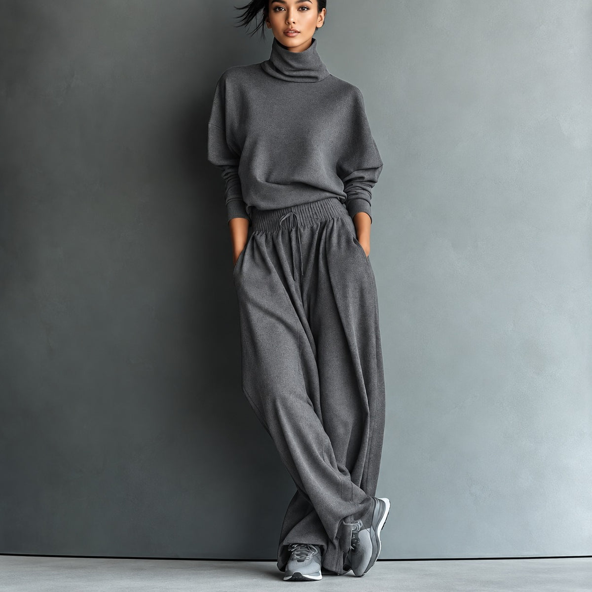 Set April™ with Turtleneck Top and Wide-Leg Pants