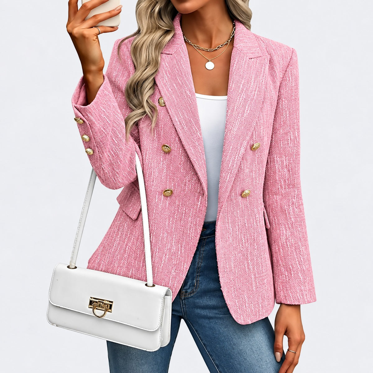 Blazer Marceline™ with Classic Lapels, Tailored Styling and Double-Breasted Closure