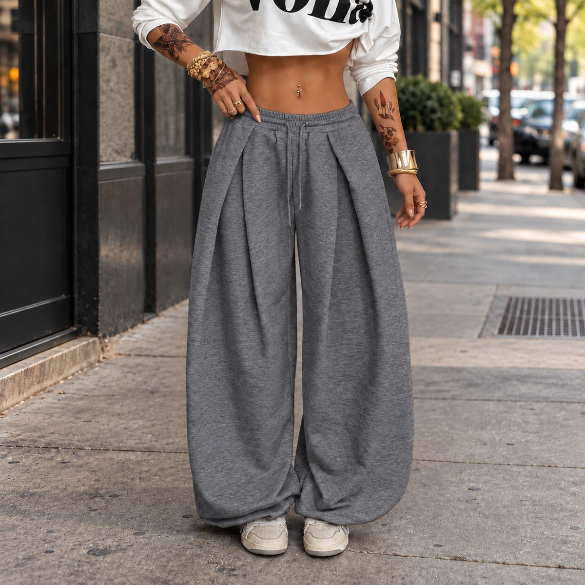 Vanah™ Wide-Leg Pants with Elastic Waist
