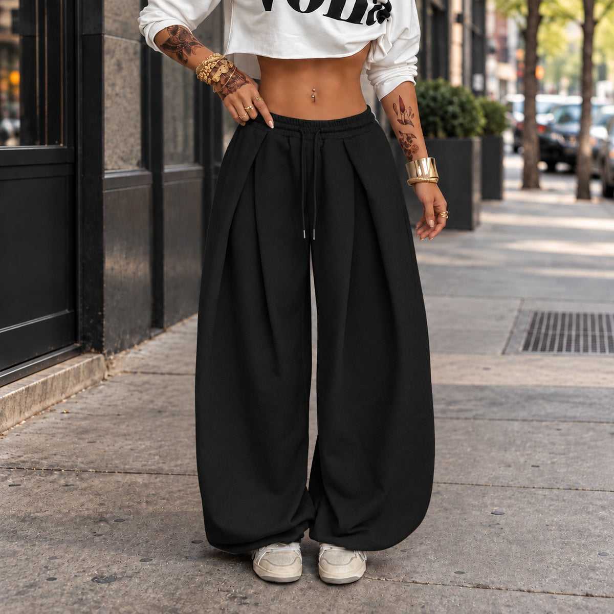 Vanah™ Wide-Leg Pants with Elastic Waist
