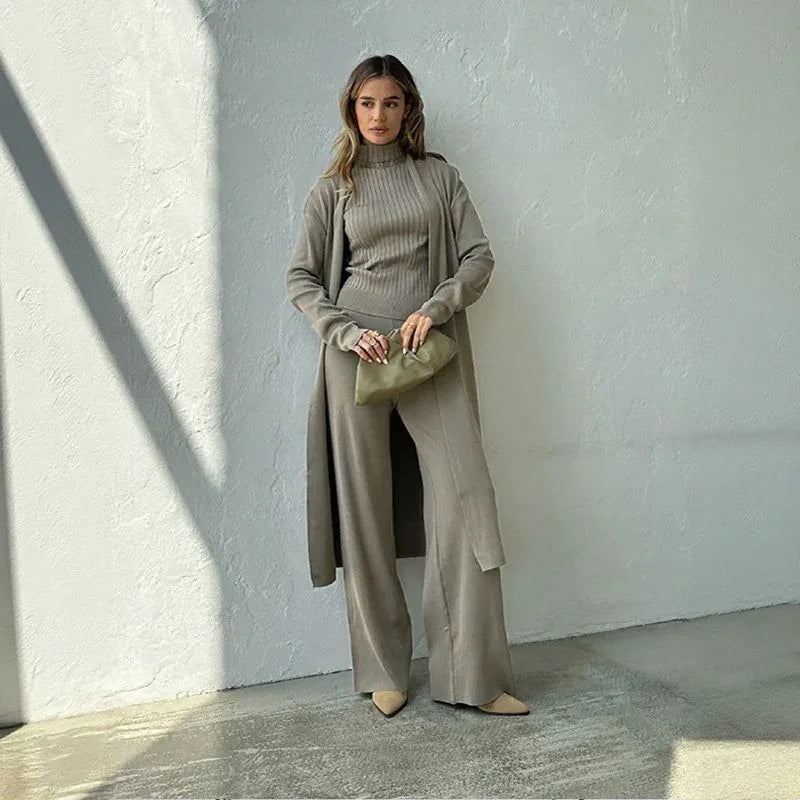 The Monroe™ Luxury 3-Piece Set in Premium Knitwear / Your Right Choice for Modern, Effortless Style