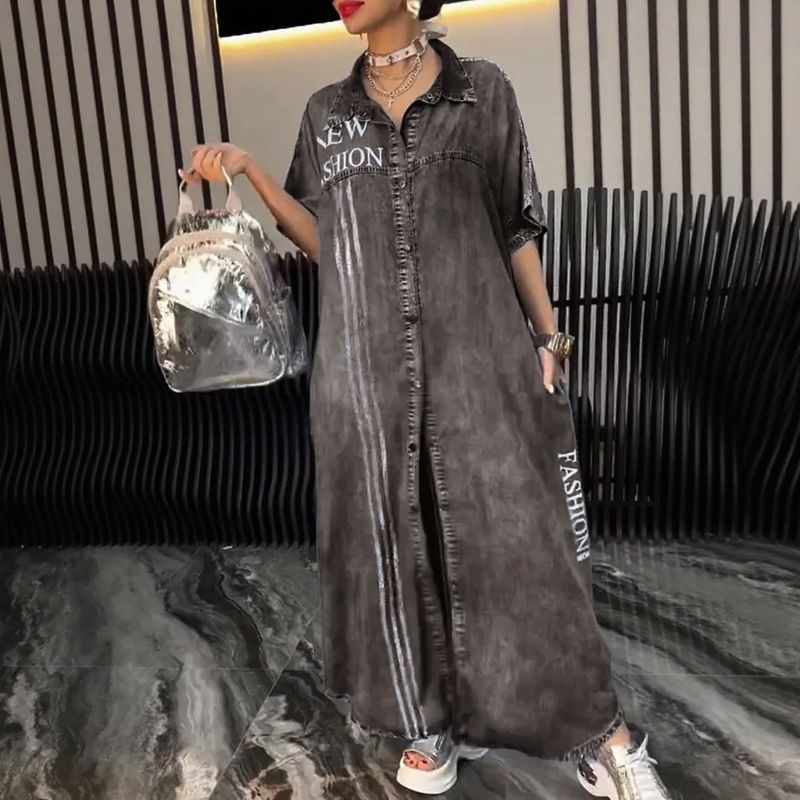 New York™ Dress in Premium Wash Denim and Oversized Design / For Women Who Defy the Basics and Impose Their Style!