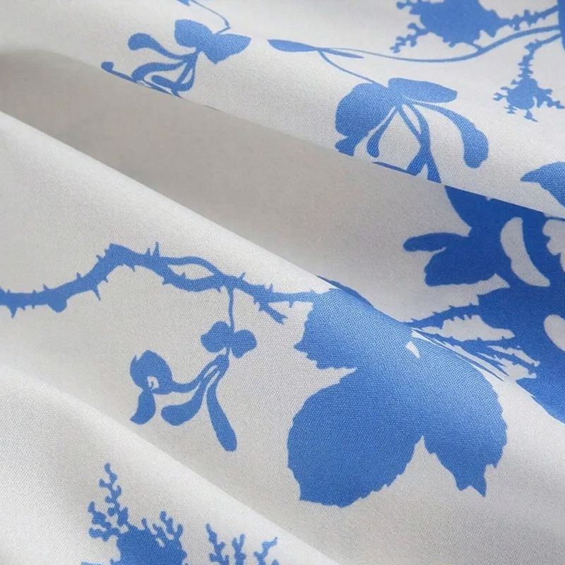 Violet™ Dress with Floral Print and Wide Comfortable Skirt / Timeless Sophistication and Freedom for Real Women!