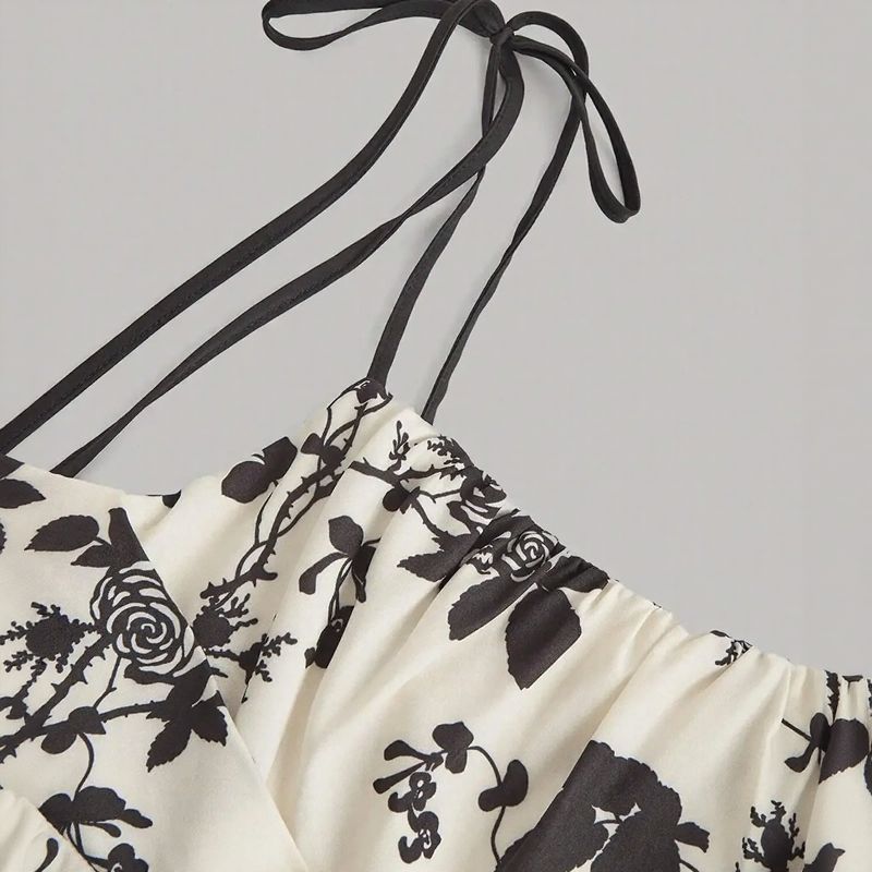 Violet™ Dress with Floral Print and Wide Comfortable Skirt / Timeless Sophistication and Freedom for Real Women!