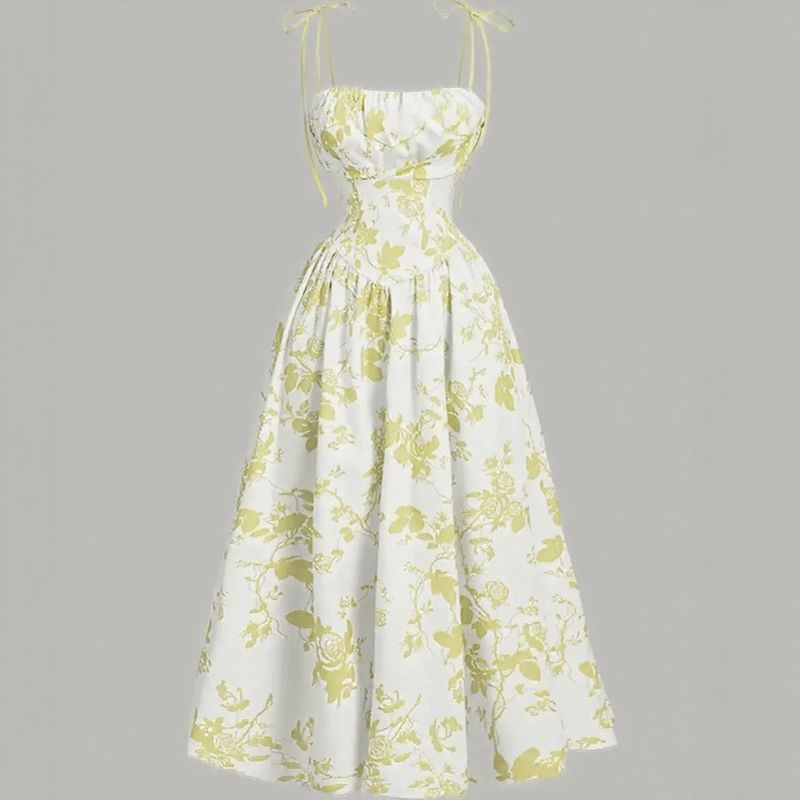 Violet™ Dress with Floral Print and Wide Comfortable Skirt / Timeless Sophistication and Freedom for Real Women!