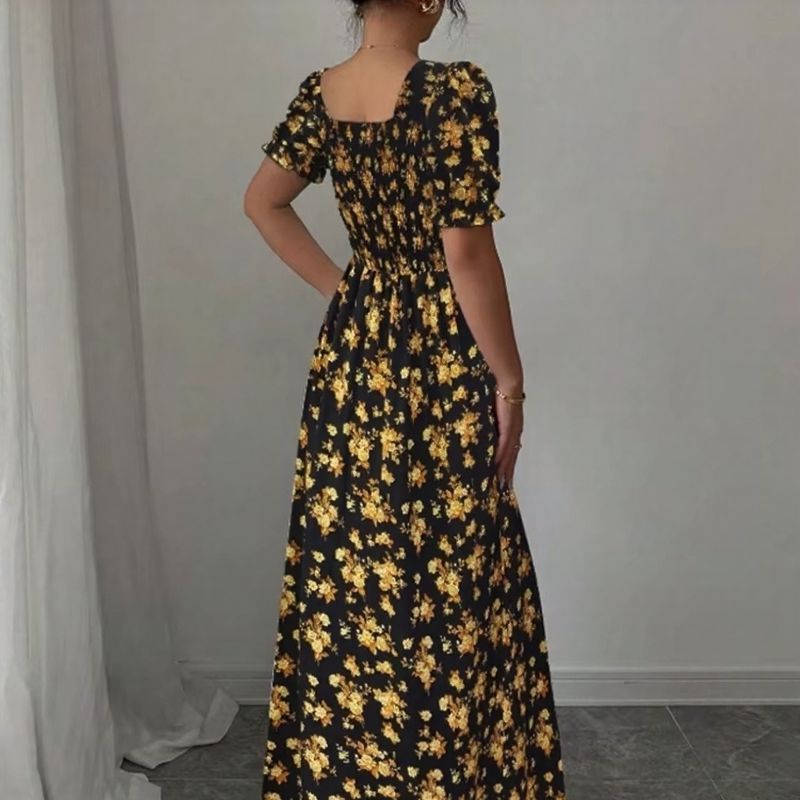 European Countryside™ Dress in Cotton with A-Line Cut / A Touch of Charm to Brighten Your Days and Nights!