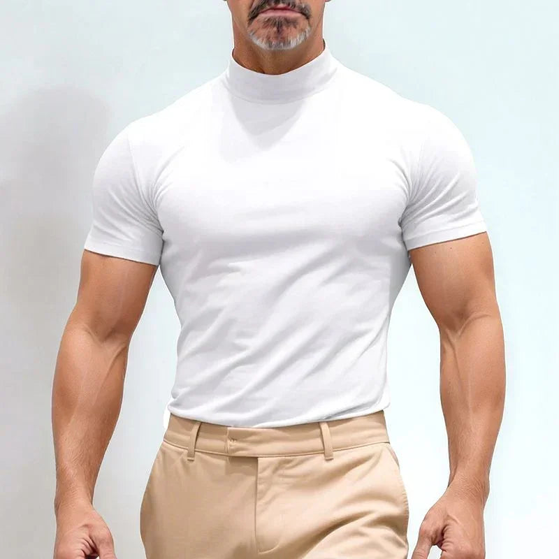 St. Moritz™ High Neck T-Shirt with Clean Design / Refined Minimalism for Men with Presence!