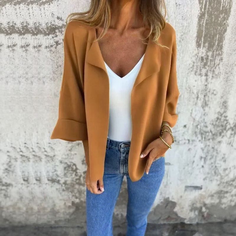 Belluno™ Blazer-Style Cardigan in Rustic Viscose / Timeless Sophistication with Handmade Comfort and Charm!
