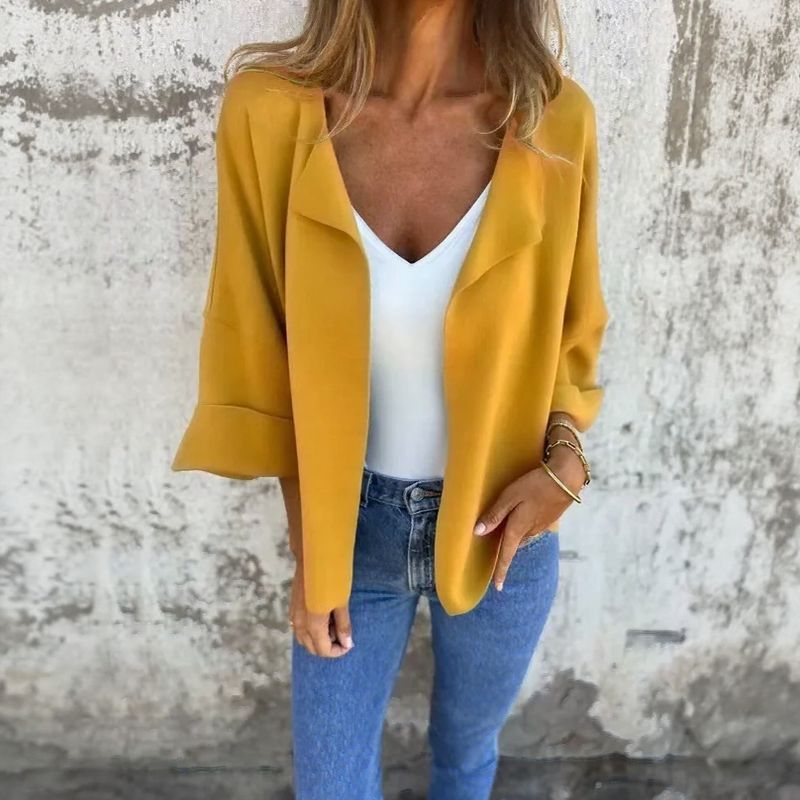 Belluno™ Blazer-Style Cardigan in Rustic Viscose / Timeless Sophistication with Handmade Comfort and Charm!