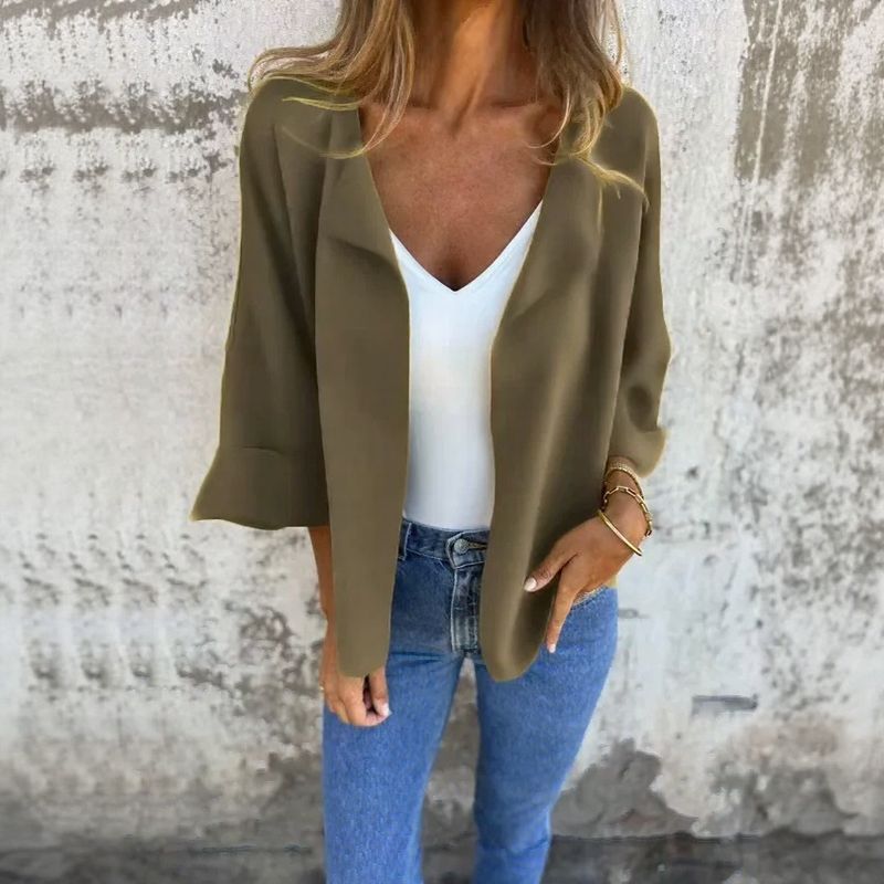 Belluno™ Blazer-Style Cardigan in Rustic Viscose / Timeless Sophistication with Handmade Comfort and Charm!