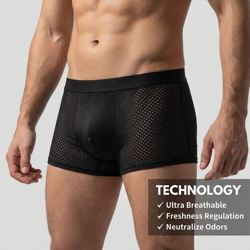 3-Pack- PREMIUM BAMBOO FIBRE BOXER SHORTS