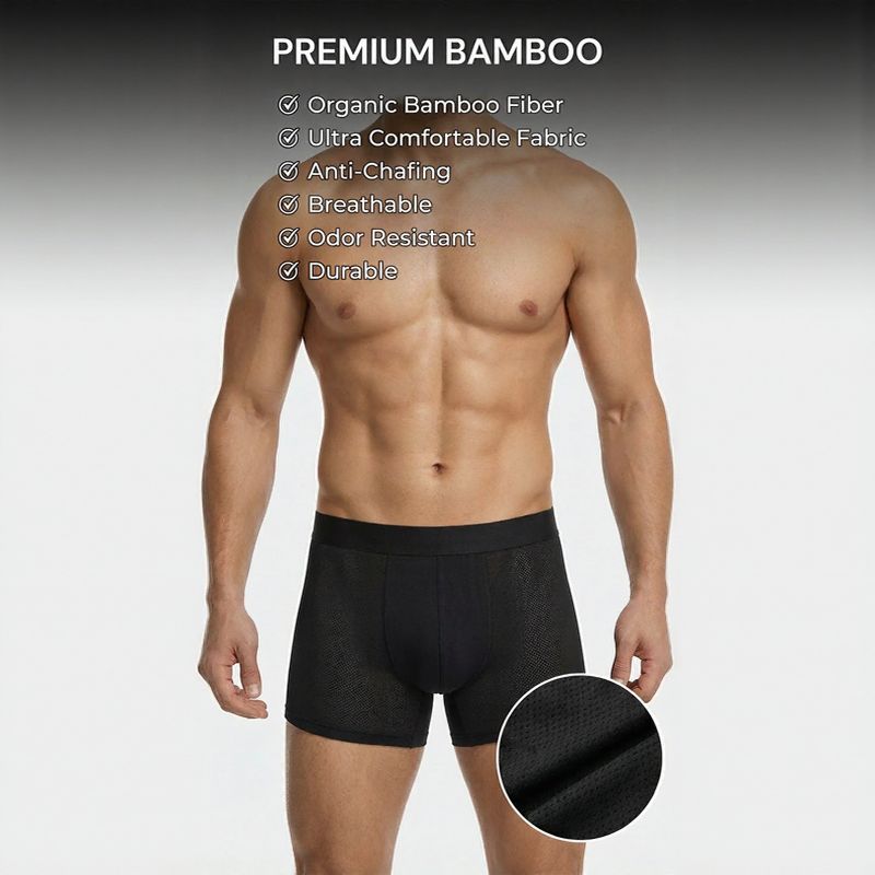 5-Pack + 2 FREE - PREMIUM BAMBOO FIBRE BOXER SHORTS / BLACK FRIDAY SALE