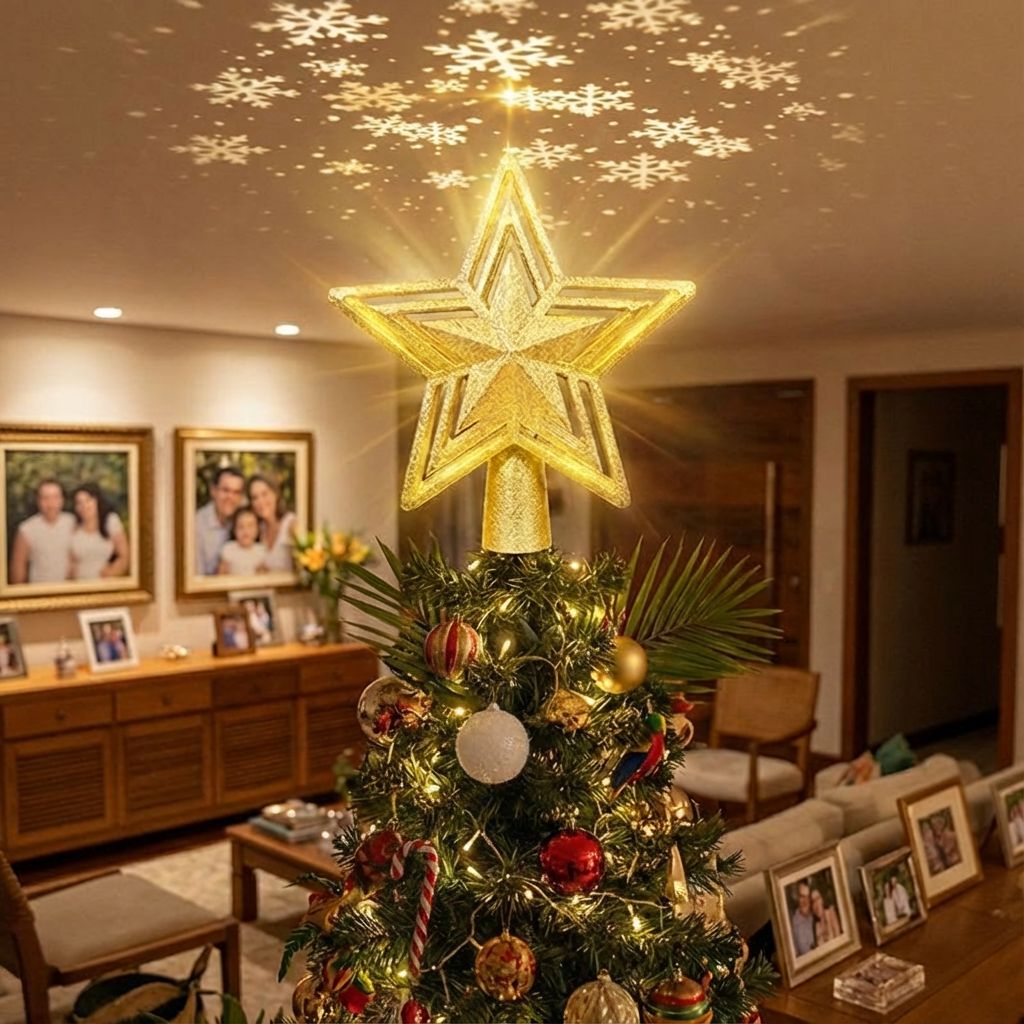 Christmas Projector for the Top of the Christmas Tree / Bring the Christmas Spirit Into Your Home!