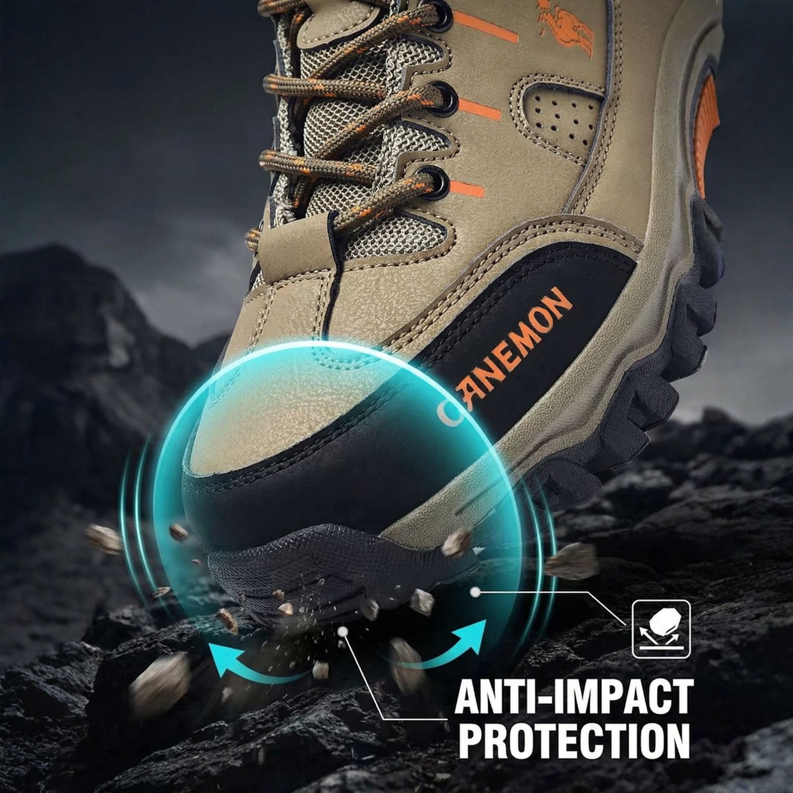 High-Resistance SafeTrail™ Boot with Anti-Impact Orthopedic Technology for Any Terrain!