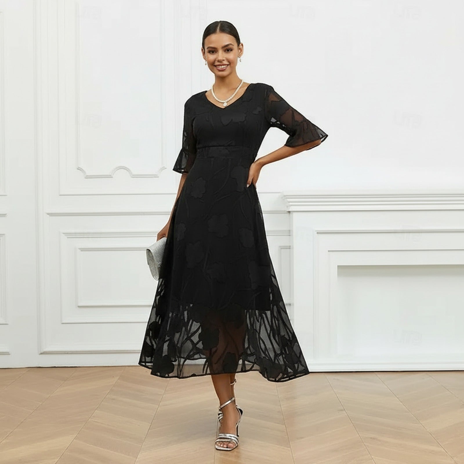 Celira™ Dress with Sophisticated Floral Design