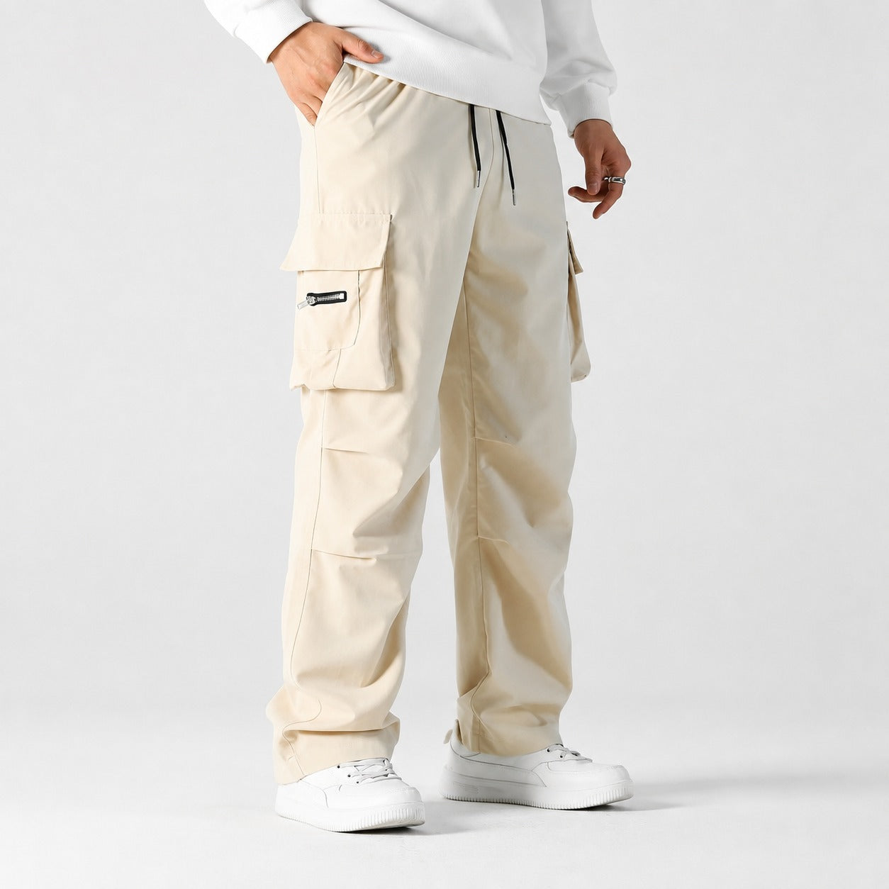 Toren™ Cargo Pants with Relaxed Fit, Side Pockets and Adjustable Waist