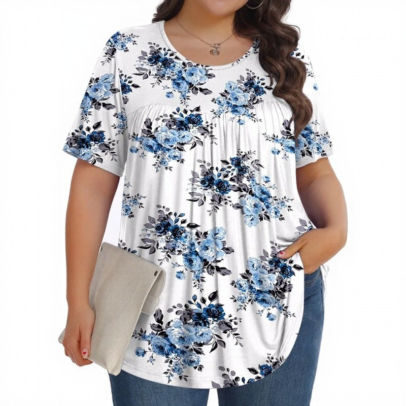Lirena™ Blouse with Charming Prints and Gathered Silhouette