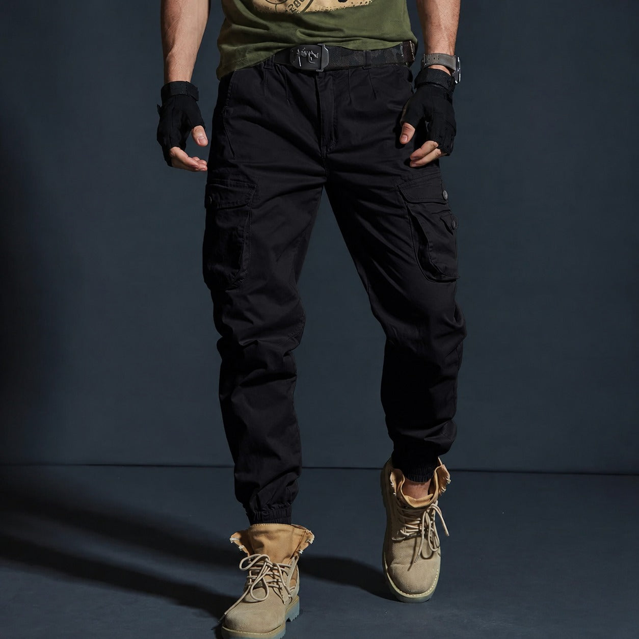 Roven™ Cargo Pants with Military-Inspired Tactical Styling and Jogger Cuffs
