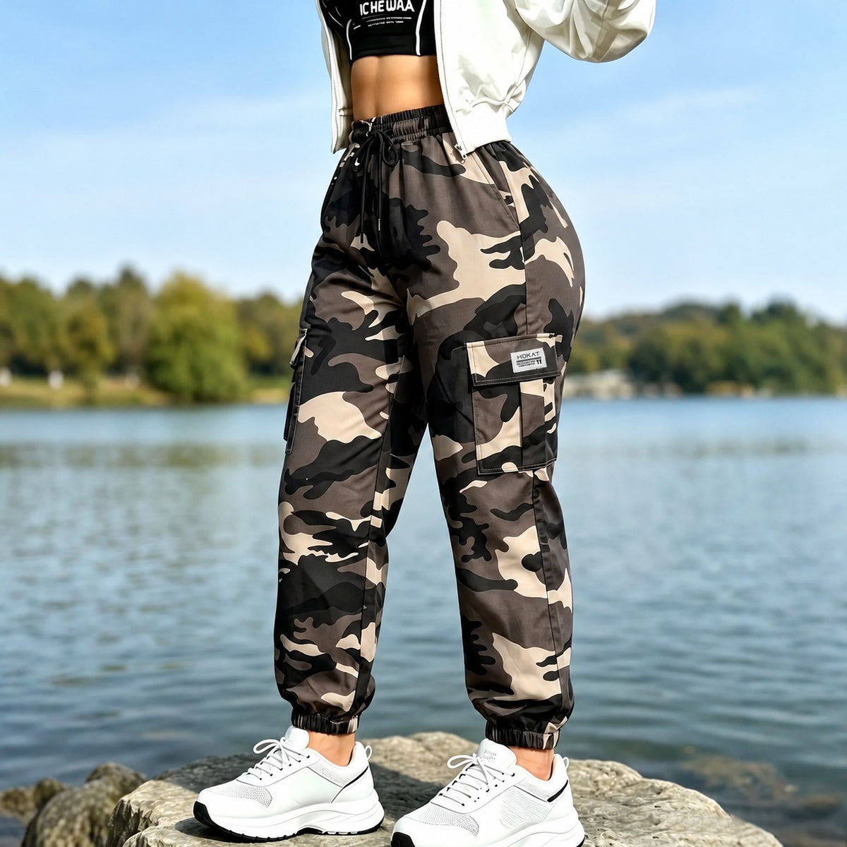 Kensley™ Cargo Jogger Pants with Adjustable Waistband, Side Pockets and Relaxed Fit