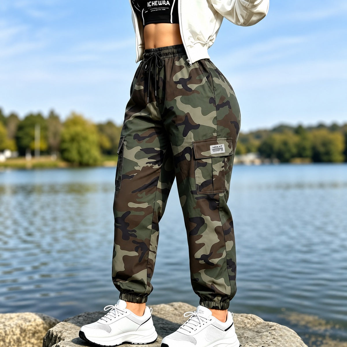 Kensley™ Cargo Jogger Pants with Adjustable Waistband, Side Pockets and Relaxed Fit