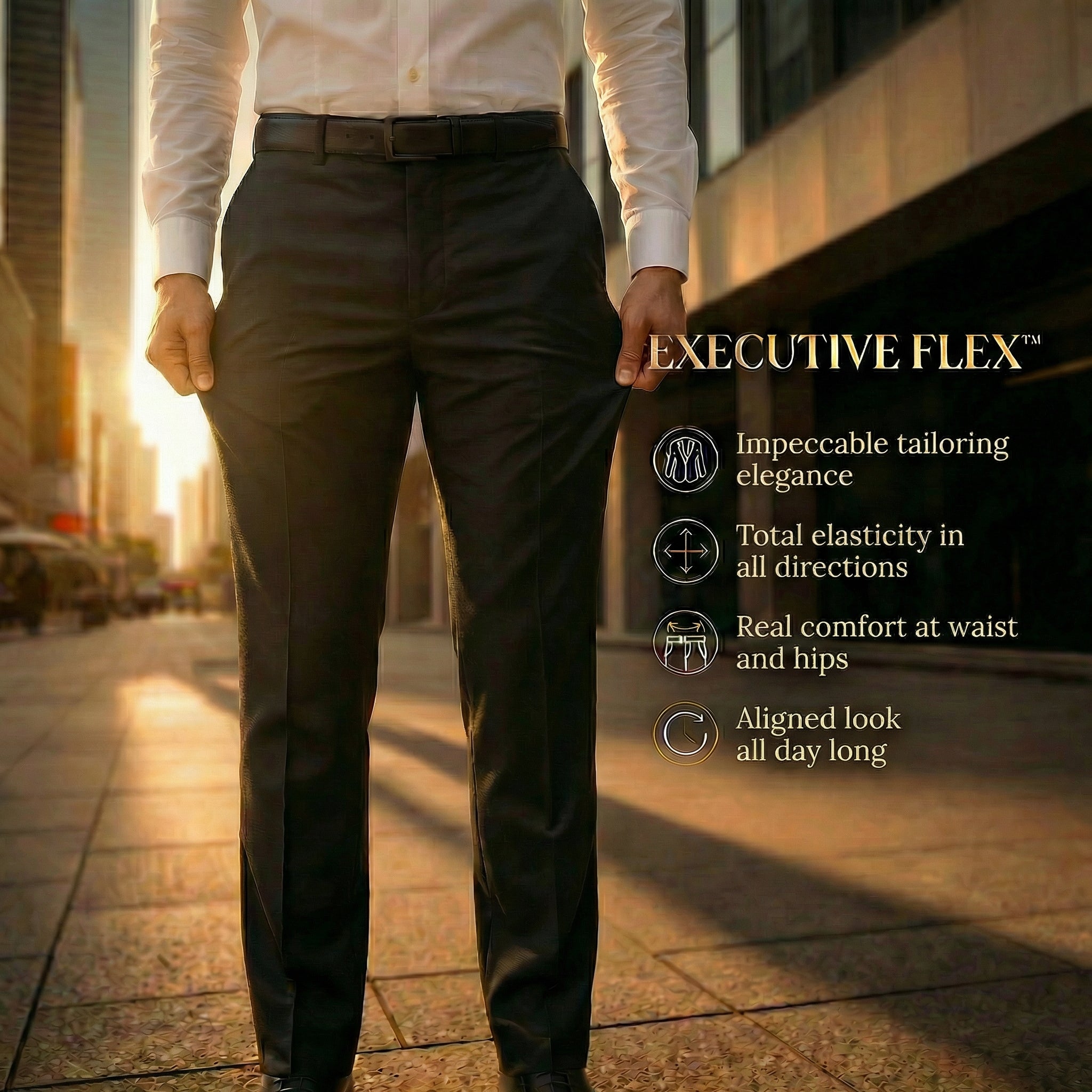 Executive Flex™ Pants in Modern Tailoring With Absolute Elasticity