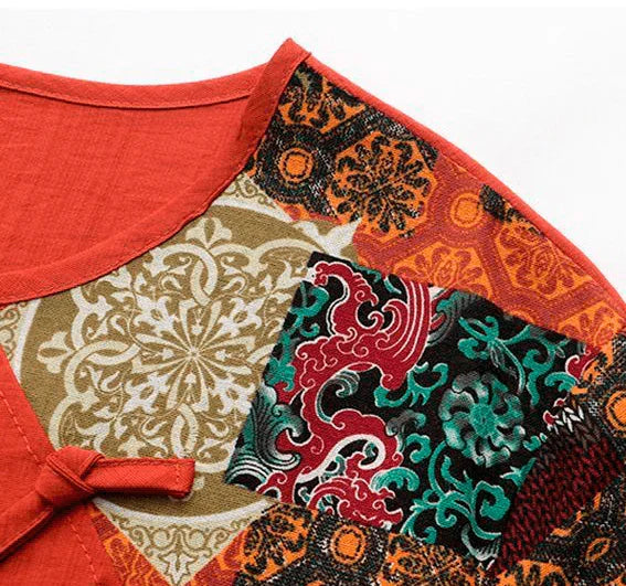 Serenade™ Cotton Linen Set with Retro Chic Design / Timeless Elegance and Pure Comfort