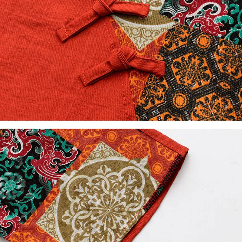 Serenade™ Cotton Linen Set with Retro Chic Design / Timeless Elegance and Pure Comfort