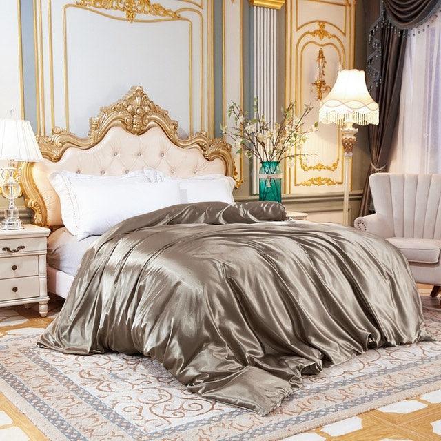 Conjunto Completo de Roupas de Cama de Cetim Funnry™ - 4 unidades SUPER SOFT - ModernLar