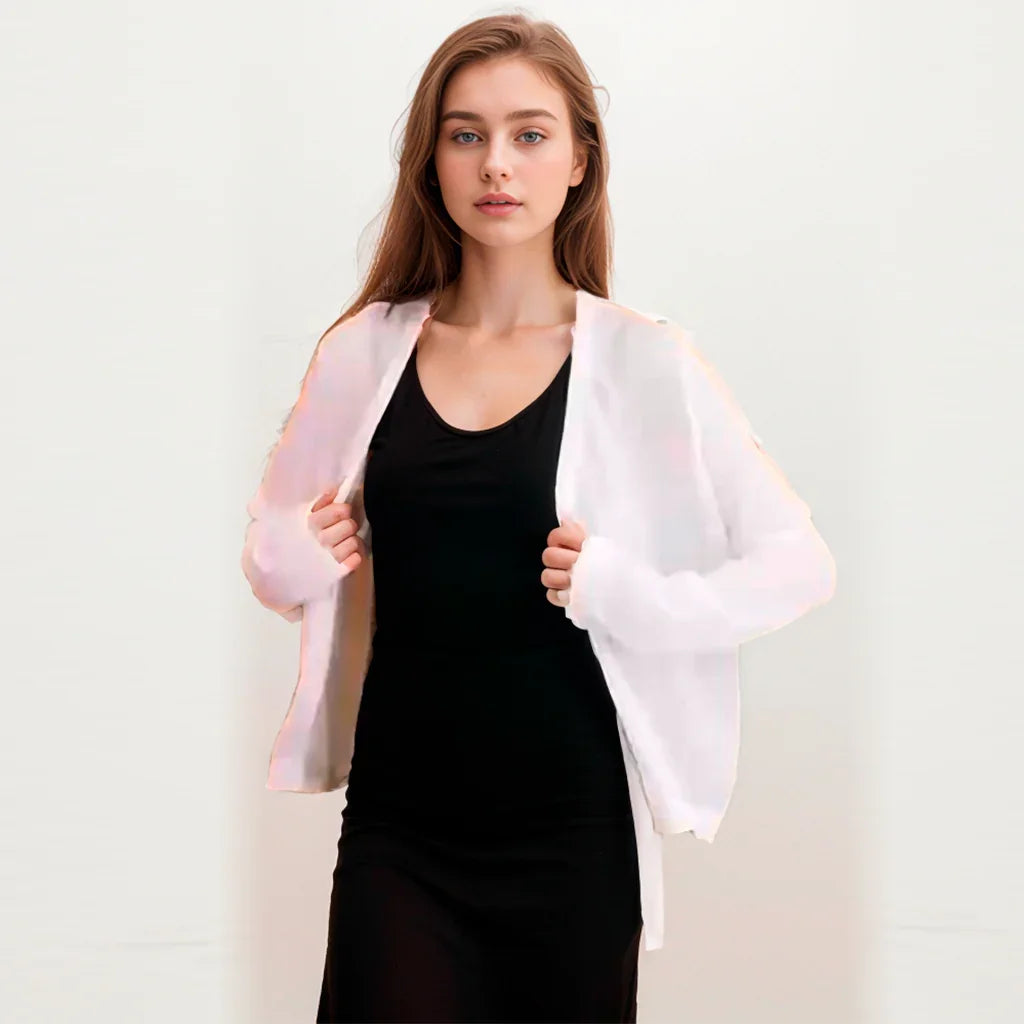 Women’s Lightweight Cardigan Blouse – Breathable Style with UV Protection for Summer and Fall