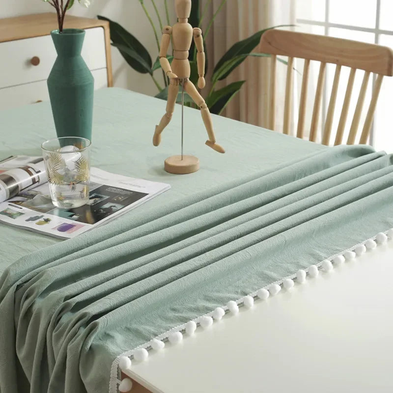 Elegant Cotton Tablecloth – Decorative Dining Cover for Everyday Charm and Special Occasions