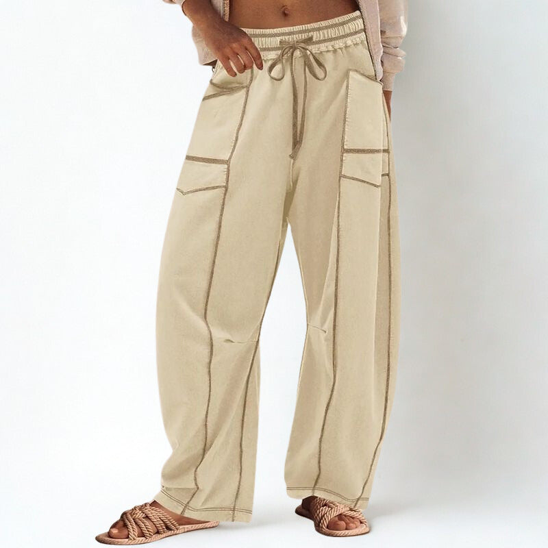Anastácia™ Baggy Pants in Super Light Cotton Blend with Elastic Waistband / The Chic Comfort Real Women Deserve!