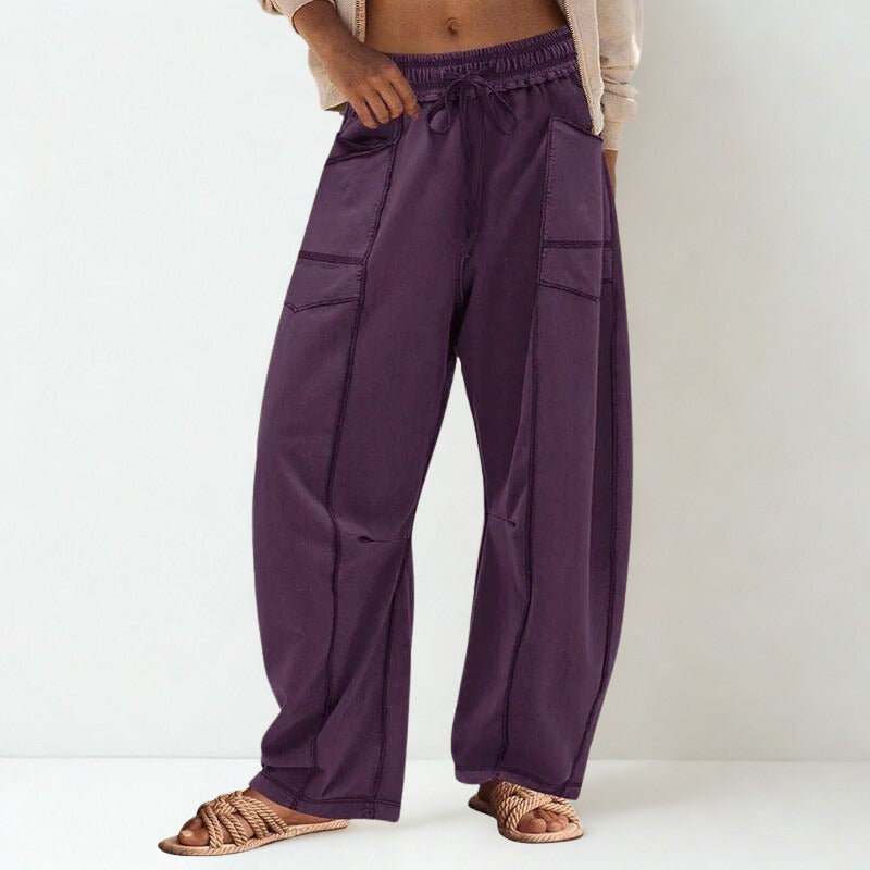 Anastácia™ Baggy Pants in Super Light Cotton Blend with Elastic Waistband / The Chic Comfort Real Women Deserve!