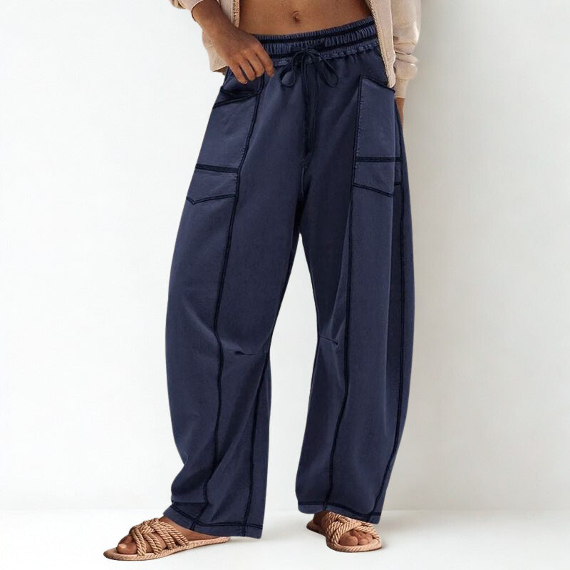 Anastácia™ Baggy Pants in Super Light Cotton Blend with Elastic Waistband / The Chic Comfort Real Women Deserve!