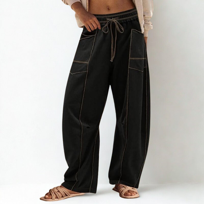 Anastácia™ Baggy Pants in Super Light Cotton Blend with Elastic Waistband / The Chic Comfort Real Women Deserve!