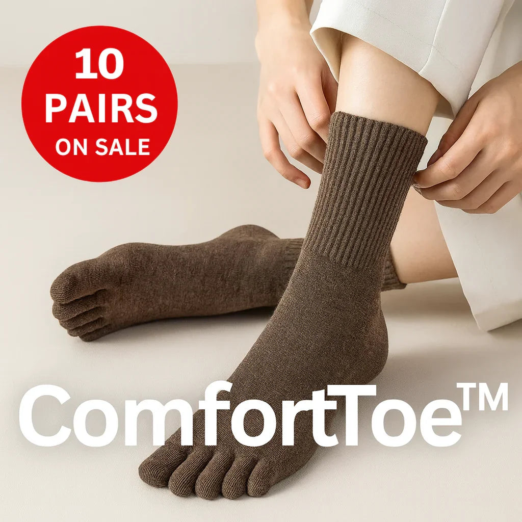 ComfortToe™ Socks with Separate Toes and Warm Lining / For Those Who Want Warm and Well-Protected Feet!