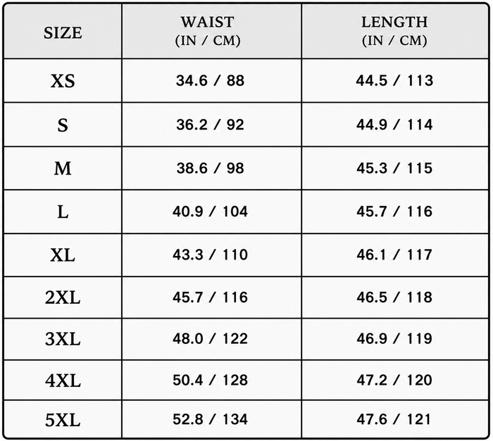 Size Guide
