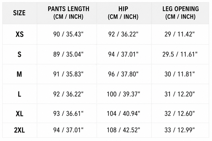 Size Guide