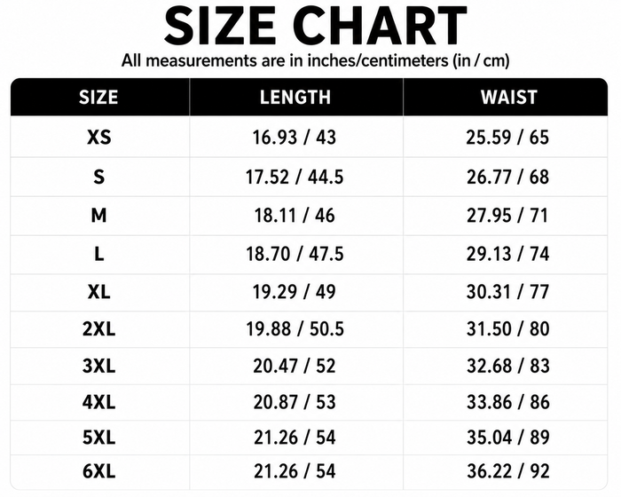 Size Guide
