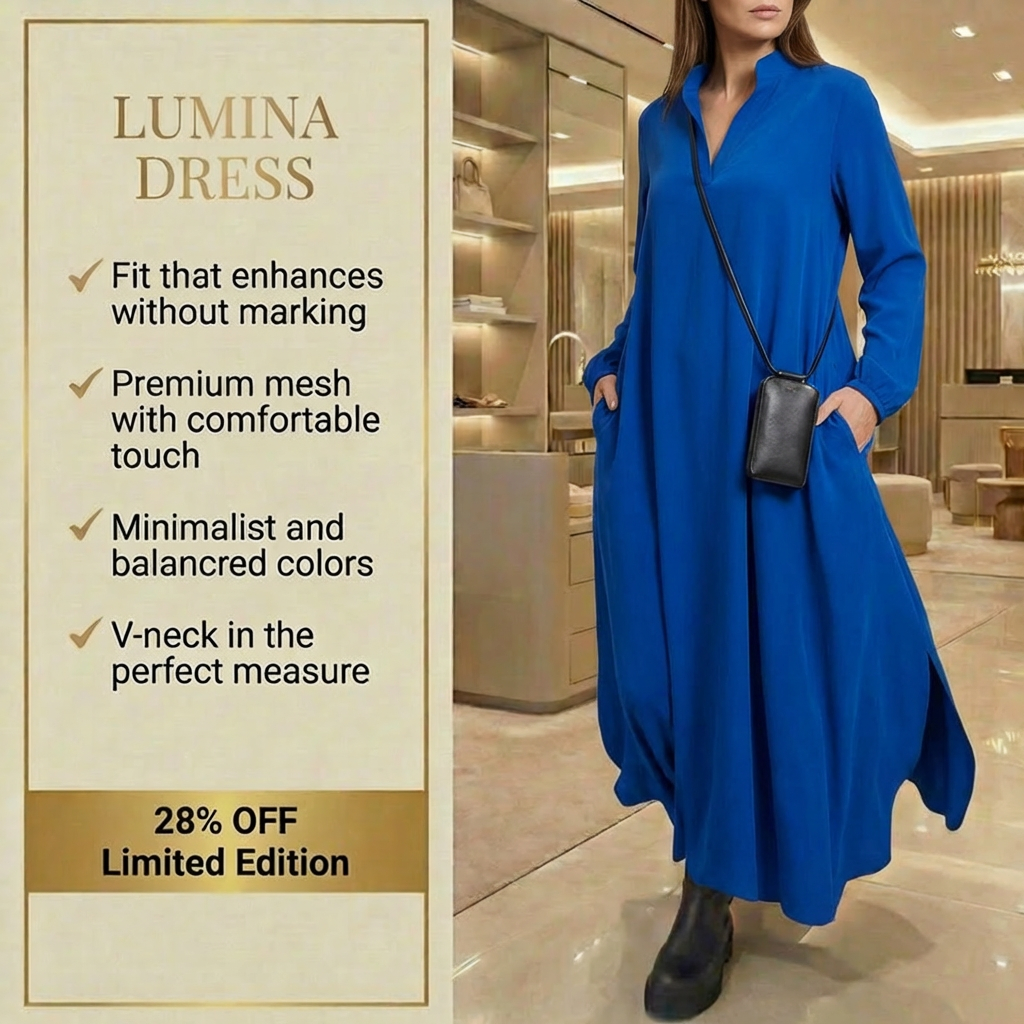 Lúmina™ Textured Premium Knit Dress with Elegant Neckline