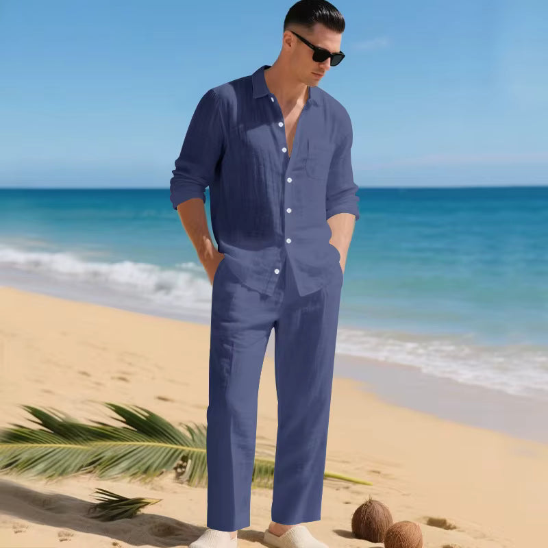 Malibu Set™ in Cotton-Linen with Sophisticated Design