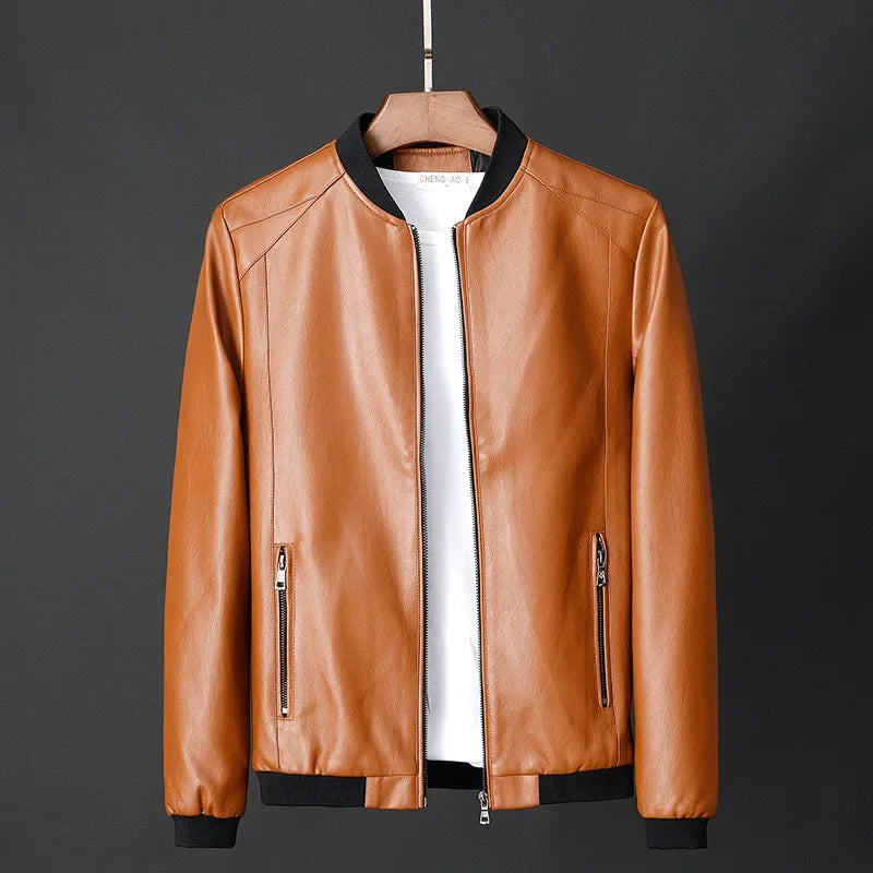 Maverick™ Jacket in Premium Leather with Minimalist Cut / The Essential for the Man Who Knows Style!