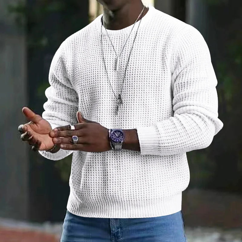 Bastian™ Sweater with Raised Textured Knit and a Strong Straight Fit