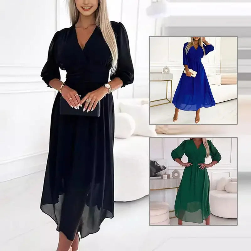 Irene™ Dress in Premium Chiffon with Shaping Structured Waist / Delicacy, Comfort and Elegance in the Same Dress!