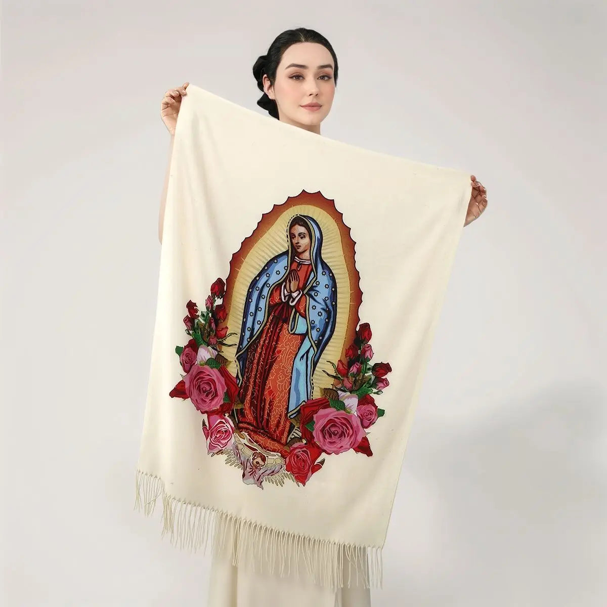 Guadalupe™ Cashmere Scarf with Artisan Finish and Delicate Fringe
