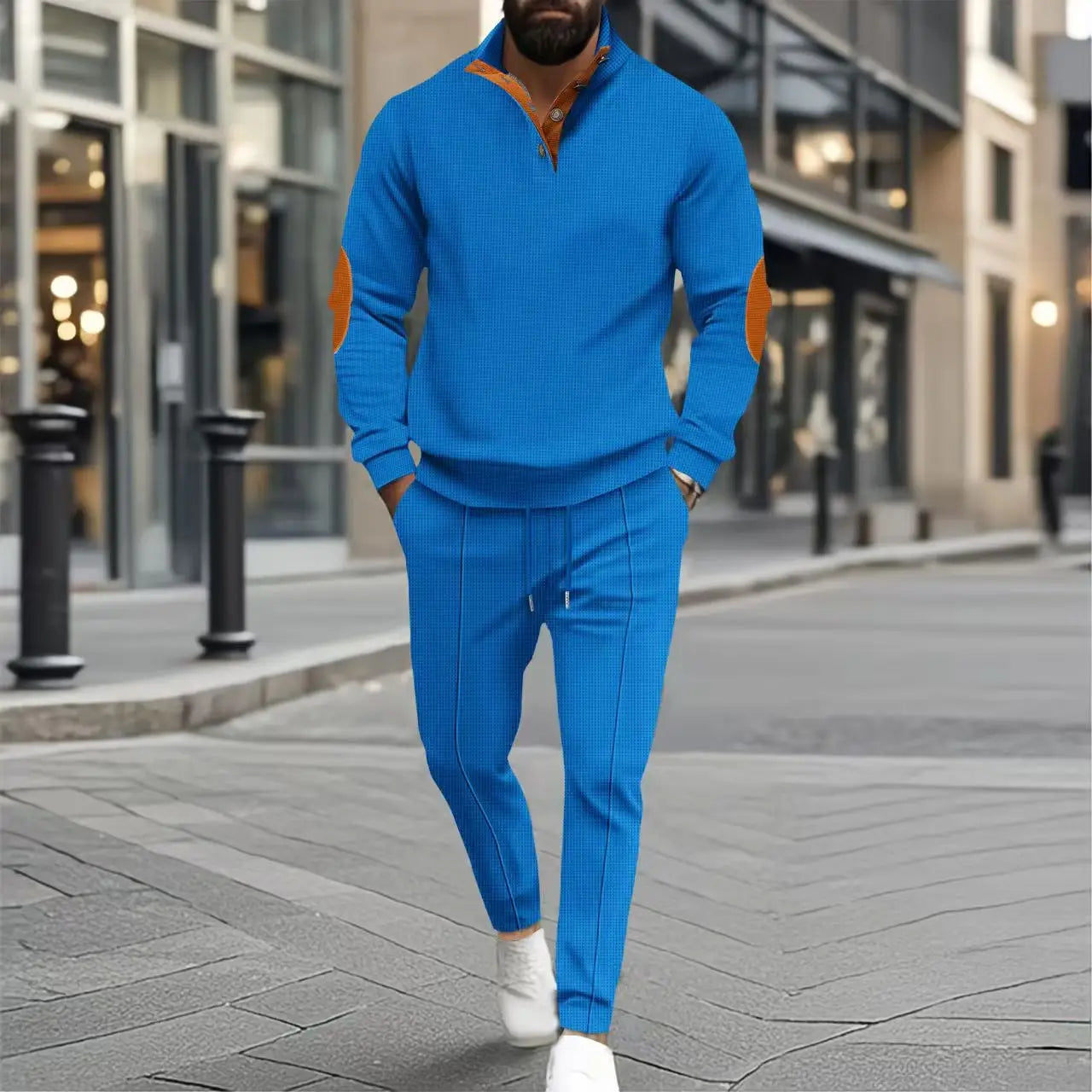 OldTown™ Set with Retro Footprint and Textured Mesh / Classic Elegance for Men Who Know How to Dress with Class!