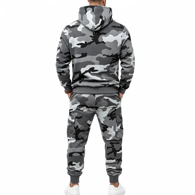 Corbin™ Premium Fleece Camo Hoodie and Cargo Pants Set