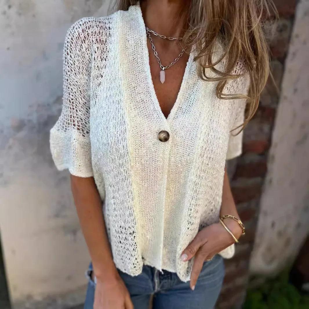 Lafayette™ Leaked Cardigan in Handmade Crocheted Knit / Lightness and Style for You to Shine This Summer!