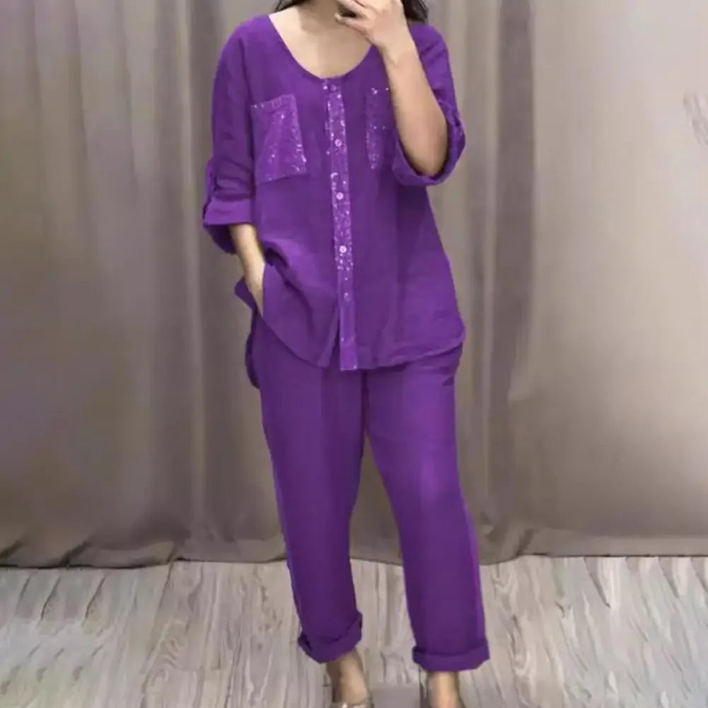 Benitta™ Two Piece Cotton Linen Set / Feel the Pleasure of Dressing in Comfort, Style and Quality!